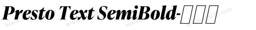 Presto Text SemiBold字体转换
